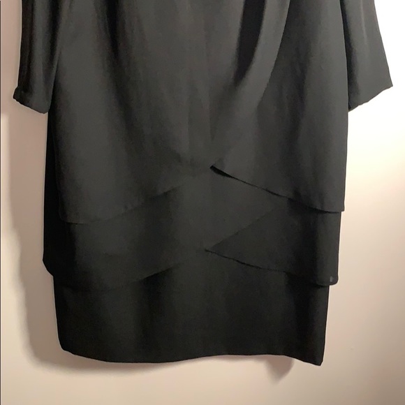 Vintage Golden Gate Plus Sized Layered Black Dress - Picture 2 of 6